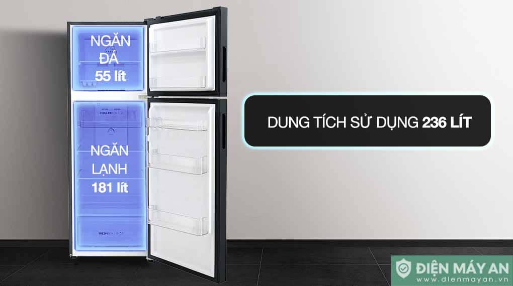 Tủ lạnh Aqua Inverter 236 lít AQR-T260FA(FB)